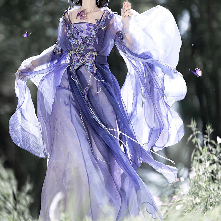 Purple Butterfly Hanfu Dress AD21206 – Andester