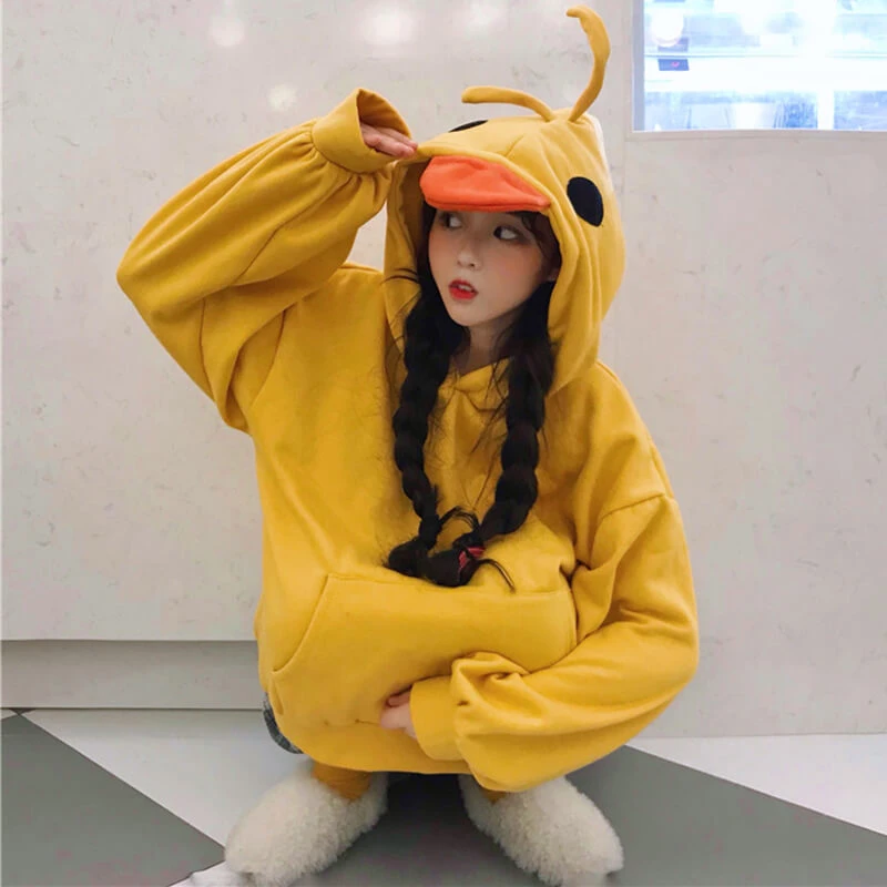 Cute Fleece Duck Hoodie AD11380 – Andester