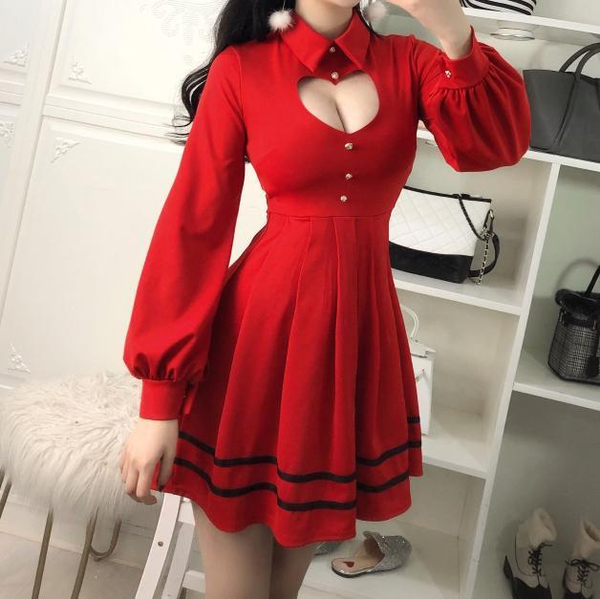 Sexy Hollow Out Heart Dress AD0028