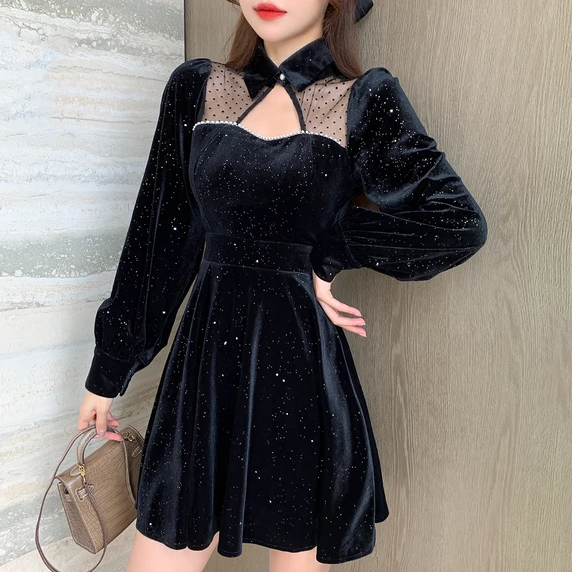 Starry Hollow-out Dress AD210234