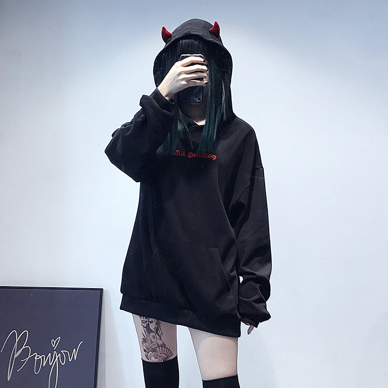 Devil Black Hoodie AD10188 – Andester
