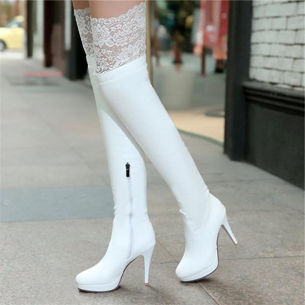 Sexy lace boots discount