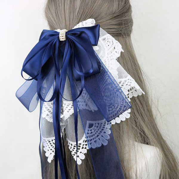 Lace Flower Bow Hair Pin AD21165