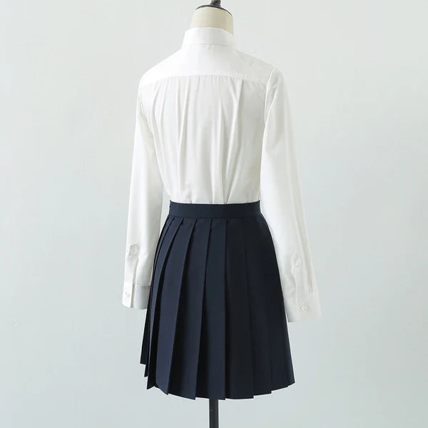 Bow Shirt Jk Pleated Skirt Uniform Set  AD21092