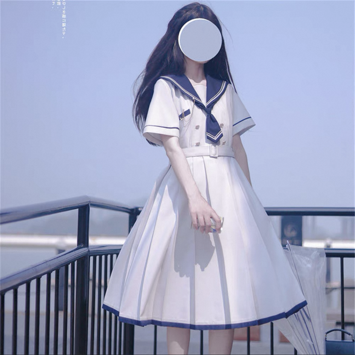 JK Sailor Suit Navy Collar Dress  AD21224