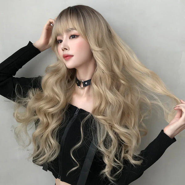 Golden Wavy Wig Curls AD21143
