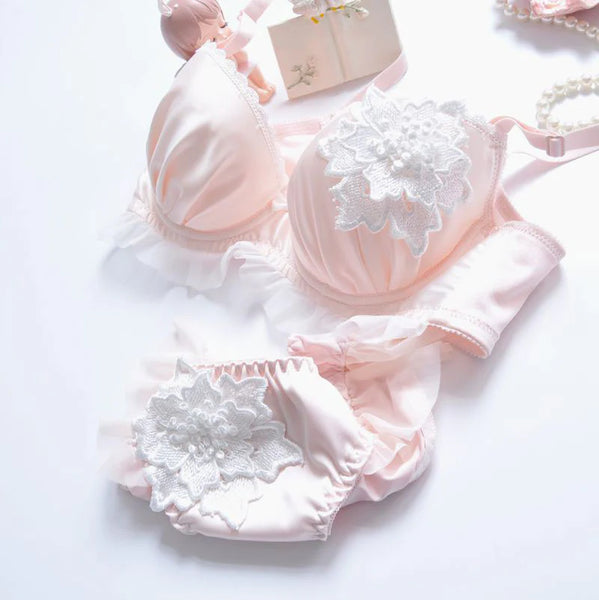 Embroidery Flower Underwear Set  AD21274