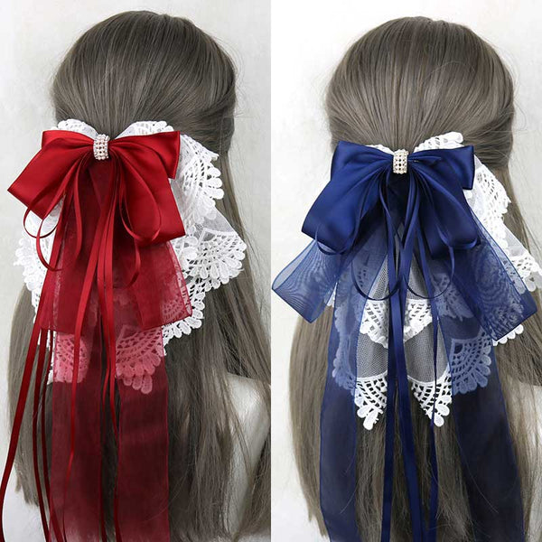 Lace Flower Bow Hair Pin AD21165