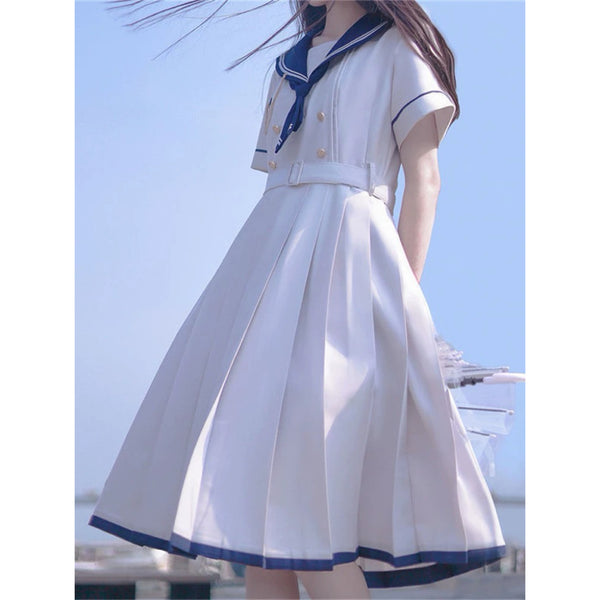 JK Sailor Suit Navy Collar Dress  AD21224
