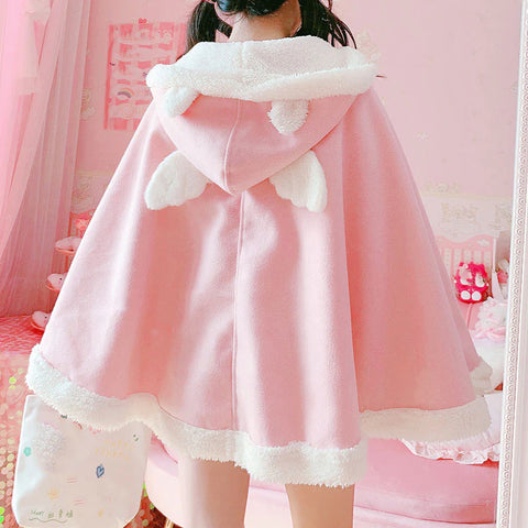Pink Kawaii Wing Cape Coat  AD21261