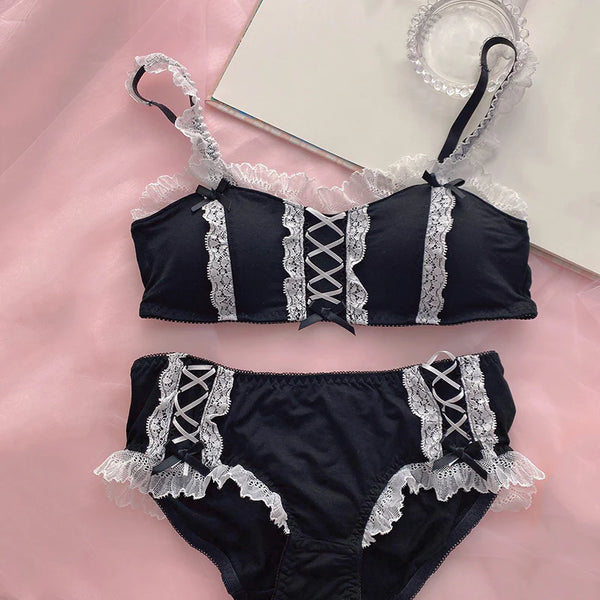Black Lace Lingerie Set  AD21286