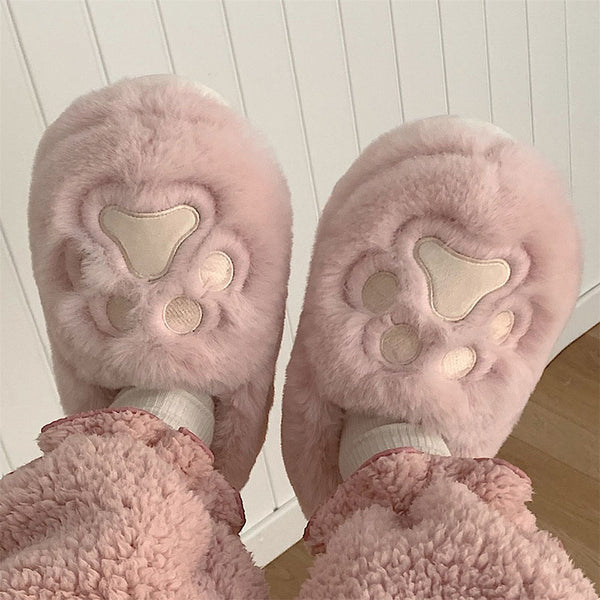 Cute Cat Paw Plush Shoes AD21067