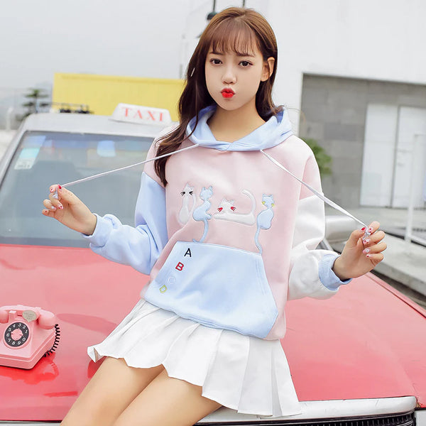 Four Cats Hoodie  AD21265