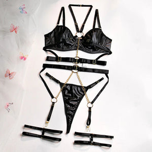Chain Garter Strappy Lingerie Set  AD21285