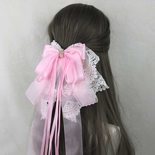 Lace Flower Bow Hair Pin AD21165