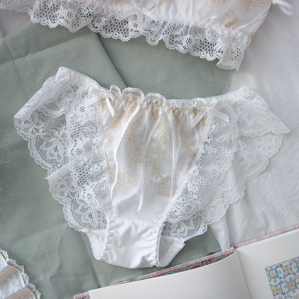 Shell Lace Flower Lingerie Set  AD21294