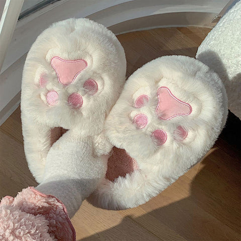 Cute Cat Paw Plush Shoes AD21067