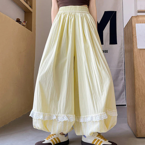 Lace Plaid Trousers  AD21303