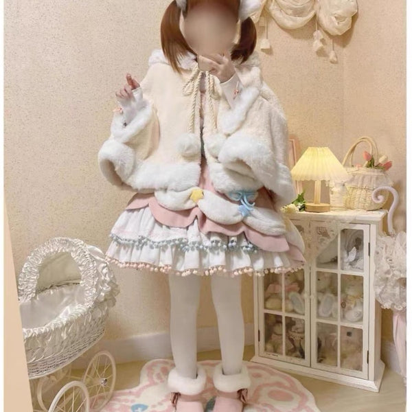 Cat Ear Plush Cloak Coat AD21195