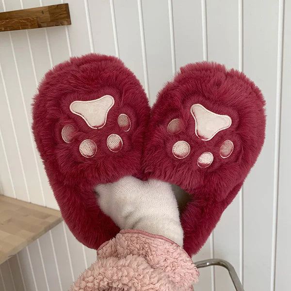 Cute Cat Paw Plush Shoes AD21067
