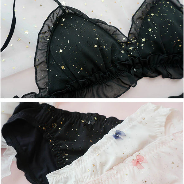 Japanese Sweet Starry Underwear Bra Set  AD21270