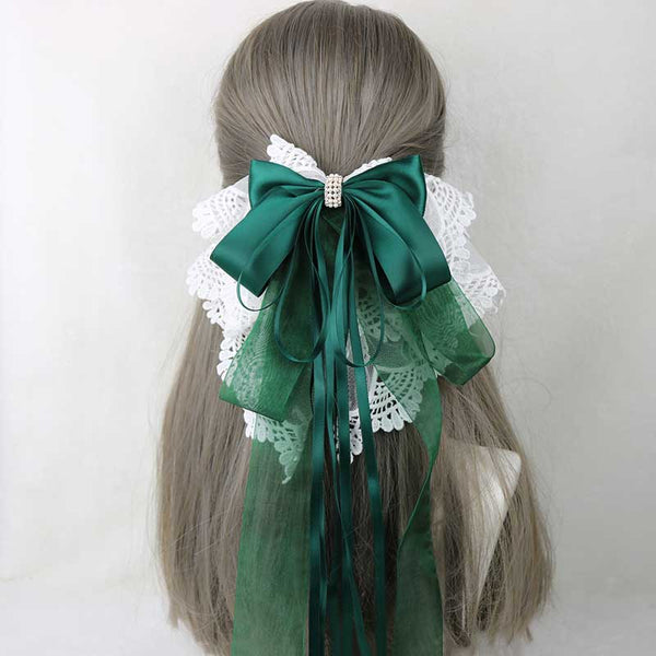 Lace Flower Bow Hair Pin AD21165