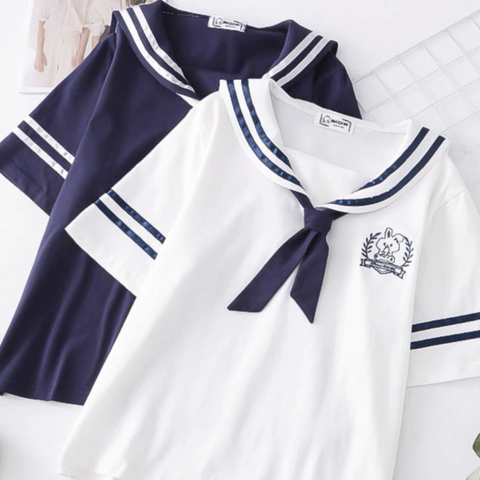 Navy Collar T Shirt  AD21228