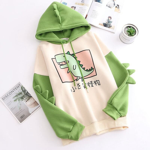 Monster Dinosaur Fleece Hoodie  AD21246