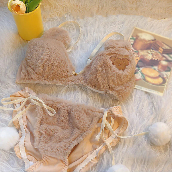 Cute Bear Plush Underwear Set  AD21290