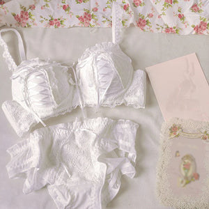 Lace Floral Bow Underwear Set  AD21291