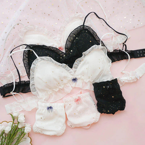 Japanese Sweet Starry Underwear Bra Set  AD21270