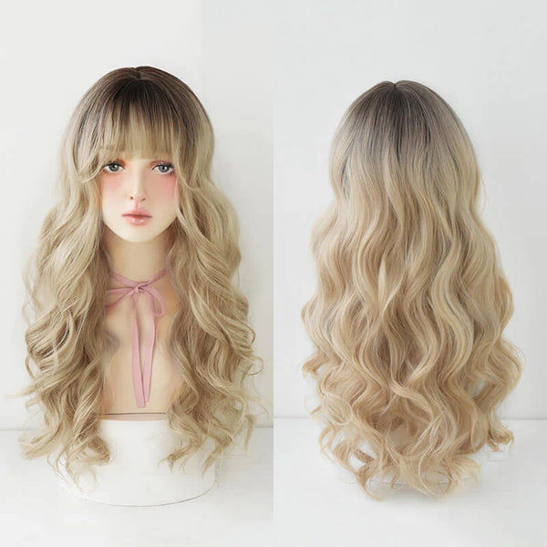 Golden Wavy Wig Curls AD21143