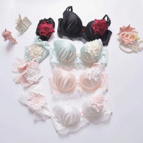 Embroidery Flower Underwear Set  AD21274