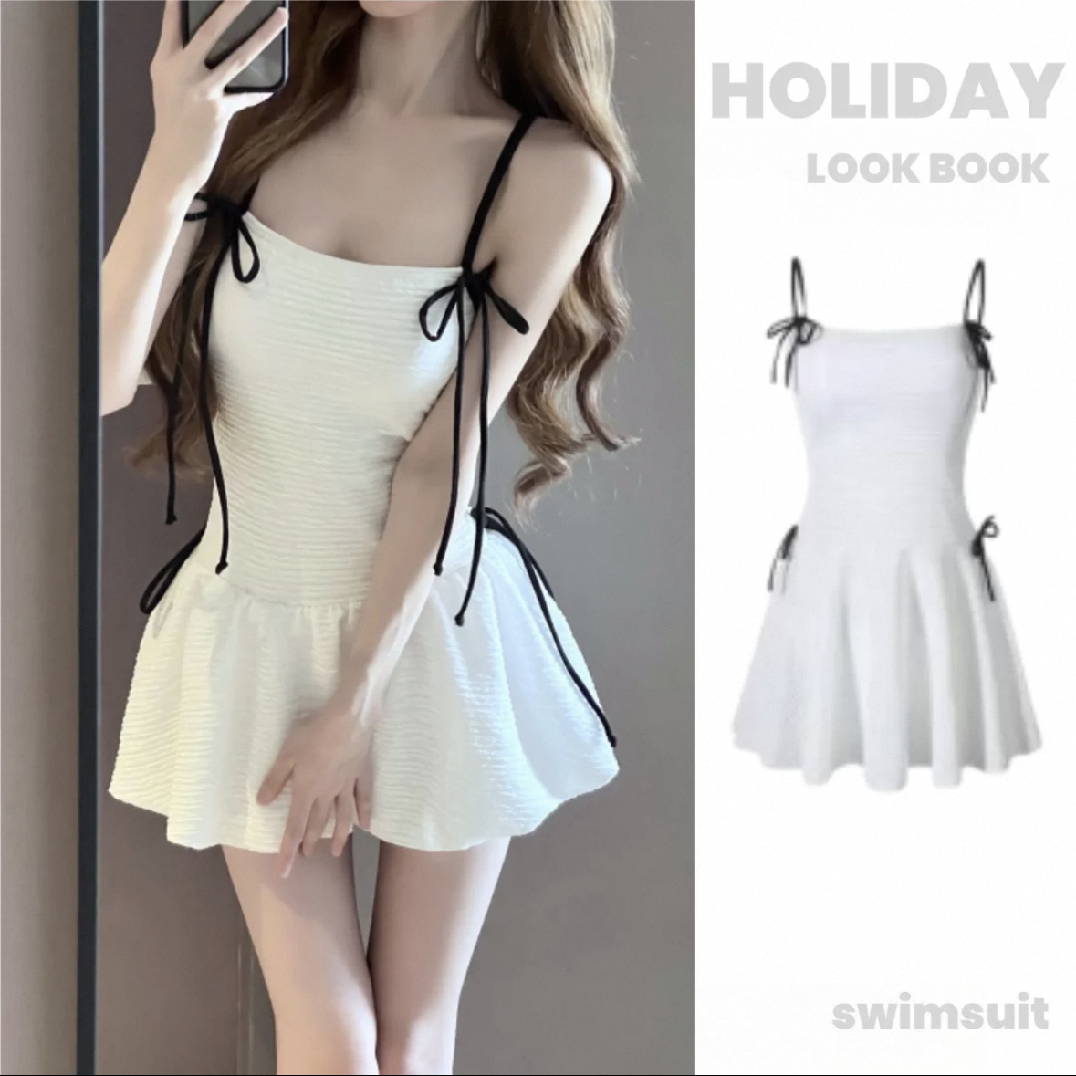 Bow Shaping Swimsuit  AD21222