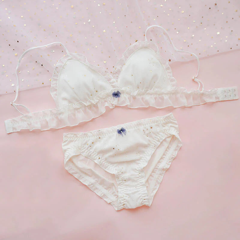 Japanese Sweet Starry Underwear Bra Set  AD21270