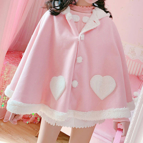 Pink Kawaii Wing Cape Coat  AD21261