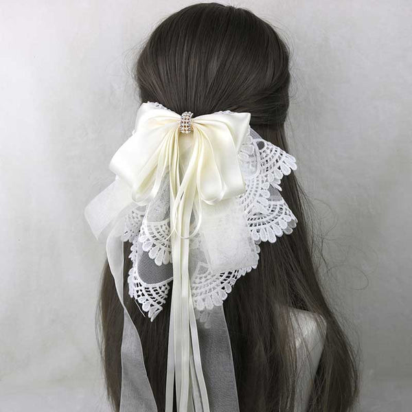Lace Flower Bow Hair Pin AD21165