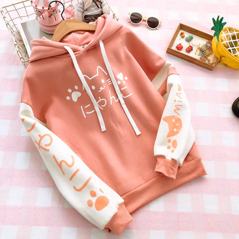 Cute Kawaii Cat Hoodie  AD21239