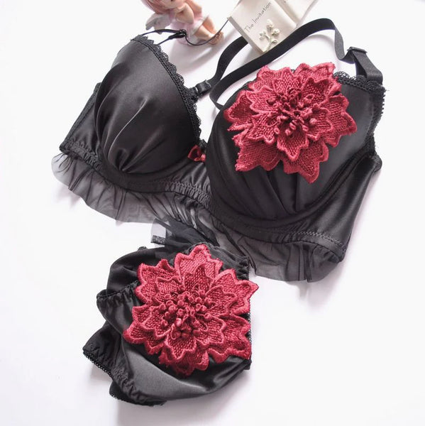 Embroidery Flower Underwear Set  AD21274