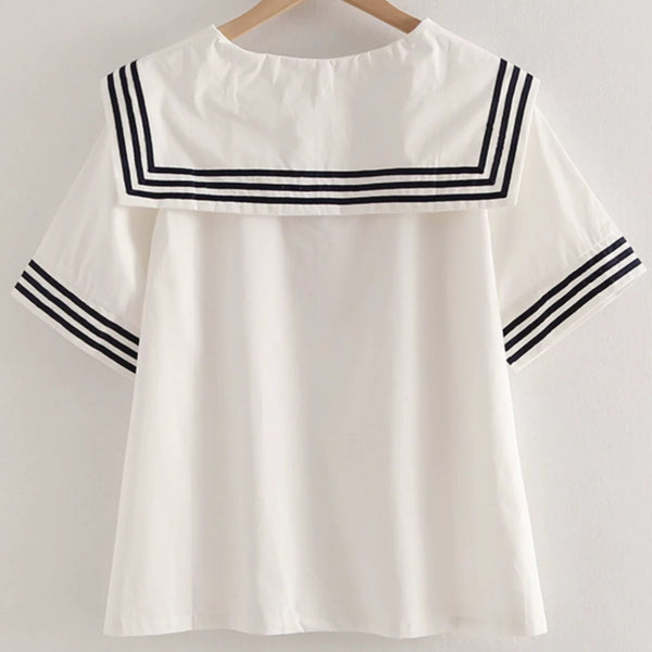 Navy Collar Sailor T Shirt  AD21230