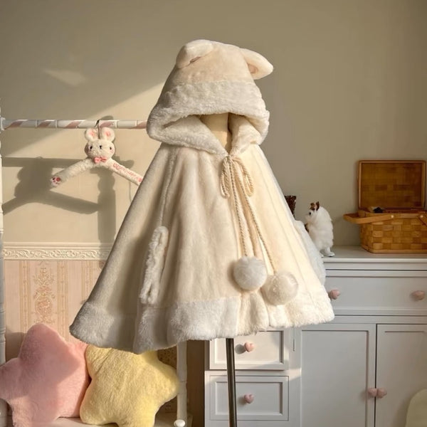 Cat Ear Plush Cloak Coat AD21195