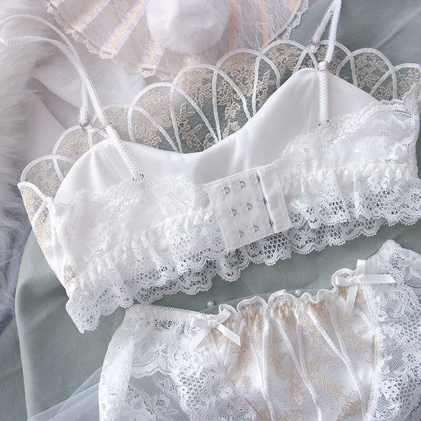 Shell Lace Flower Lingerie Set  AD21294