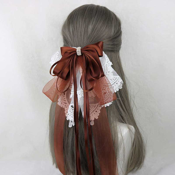 Lace Flower Bow Hair Pin AD21165