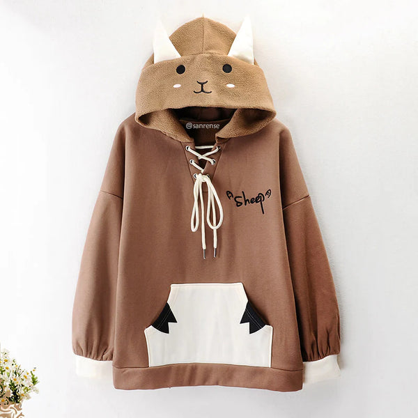 Cartoon Sheep Hoodie  AD21242