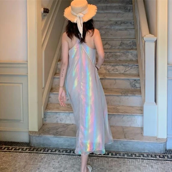 Pastel Hologram Rainbow Dress AD11449