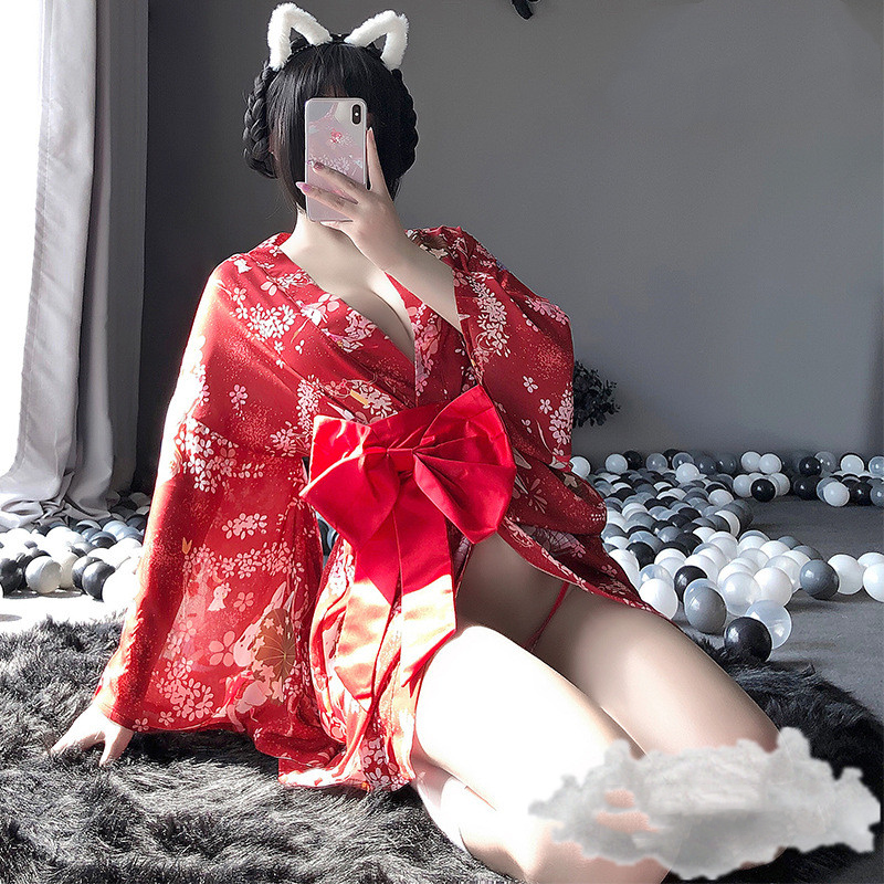 Bowknot Kimono Nightgown AD12667