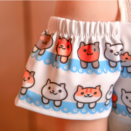 Kawaii Cats Dew Shoulder Dress AD10021