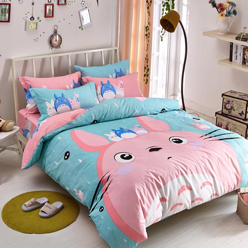 Cute Totoro Anime Bed Sheet Set AD0192
