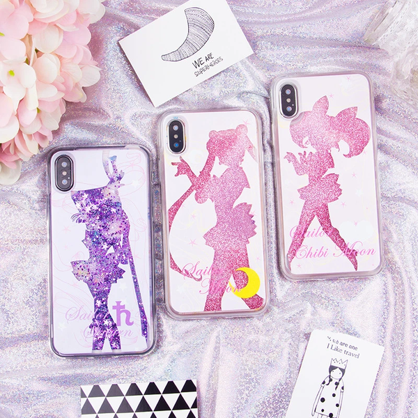 Sailor Moon Liquid Glitter Stars Phone Case AD11578