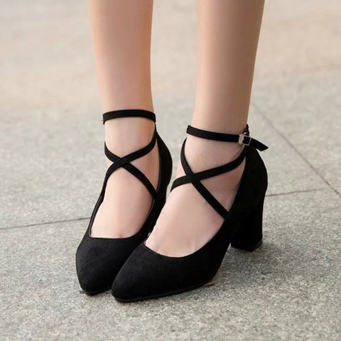 Black/Grey Heels Shoes AD0025